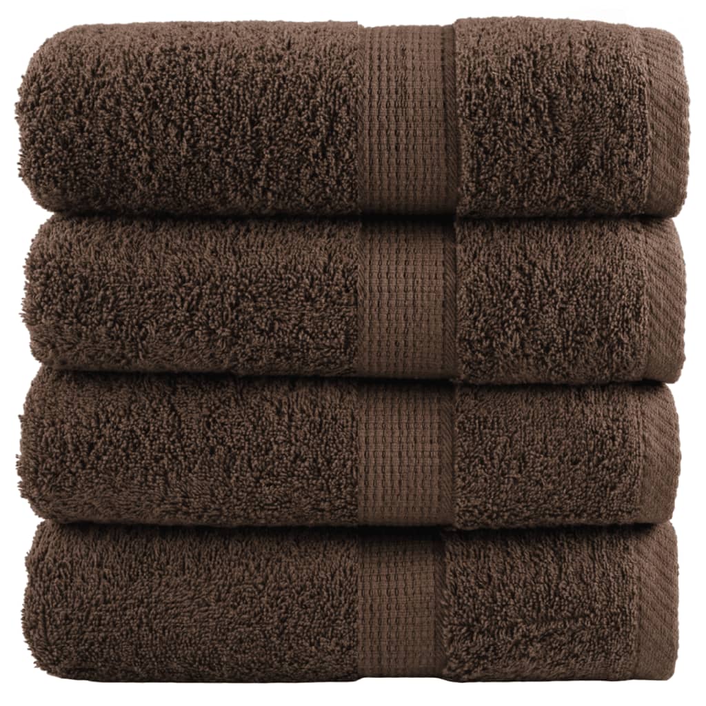 Serviettes De Bain De Qualité Supérieure Solund 10 Pcs Marron