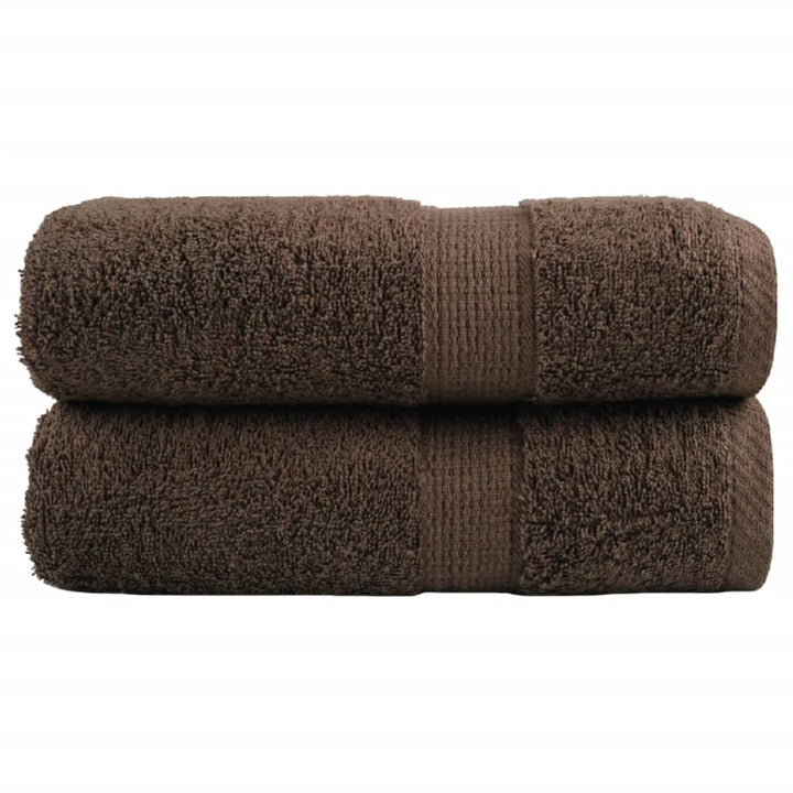 Serviettes De Bain De Qualité Supérieure Solund 10 Pcs Marron