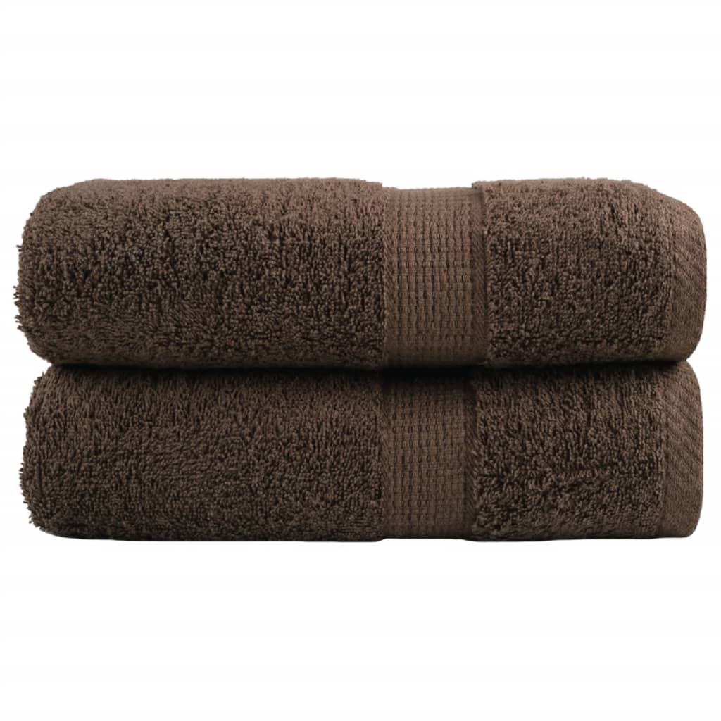 Serviettes De Bain De Qualité Supérieure Solund 10 Pcs Marron