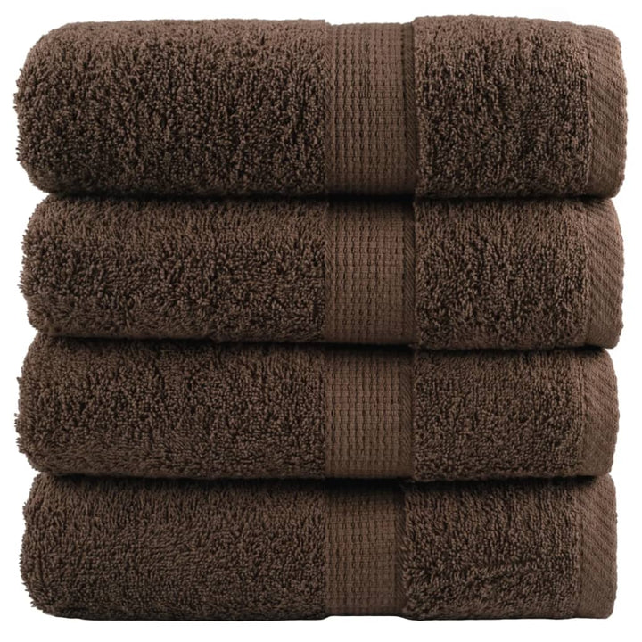 Serviettes De Bain De Qualité Supérieure Solund 10 Pcs Marron