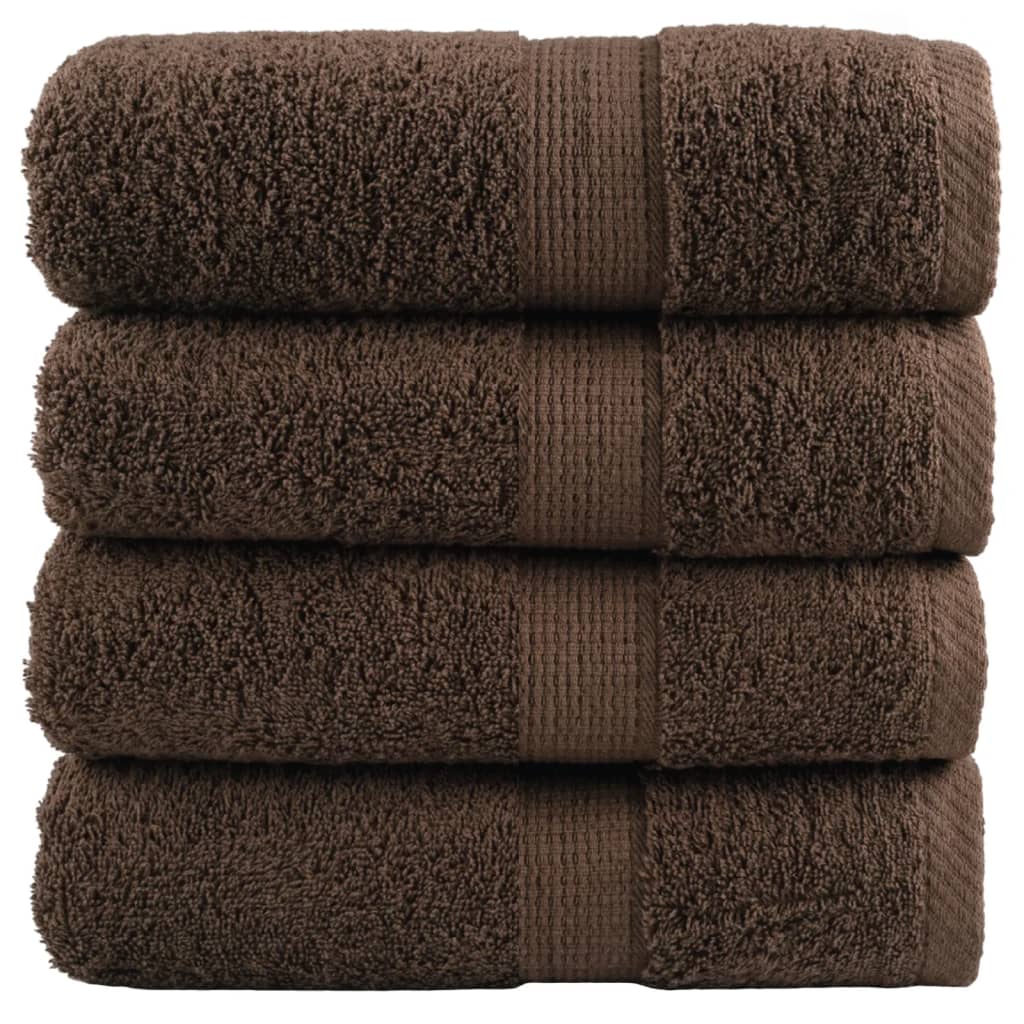 Serviettes De Bain De Qualité Supérieure Solund 10 Pcs Marron