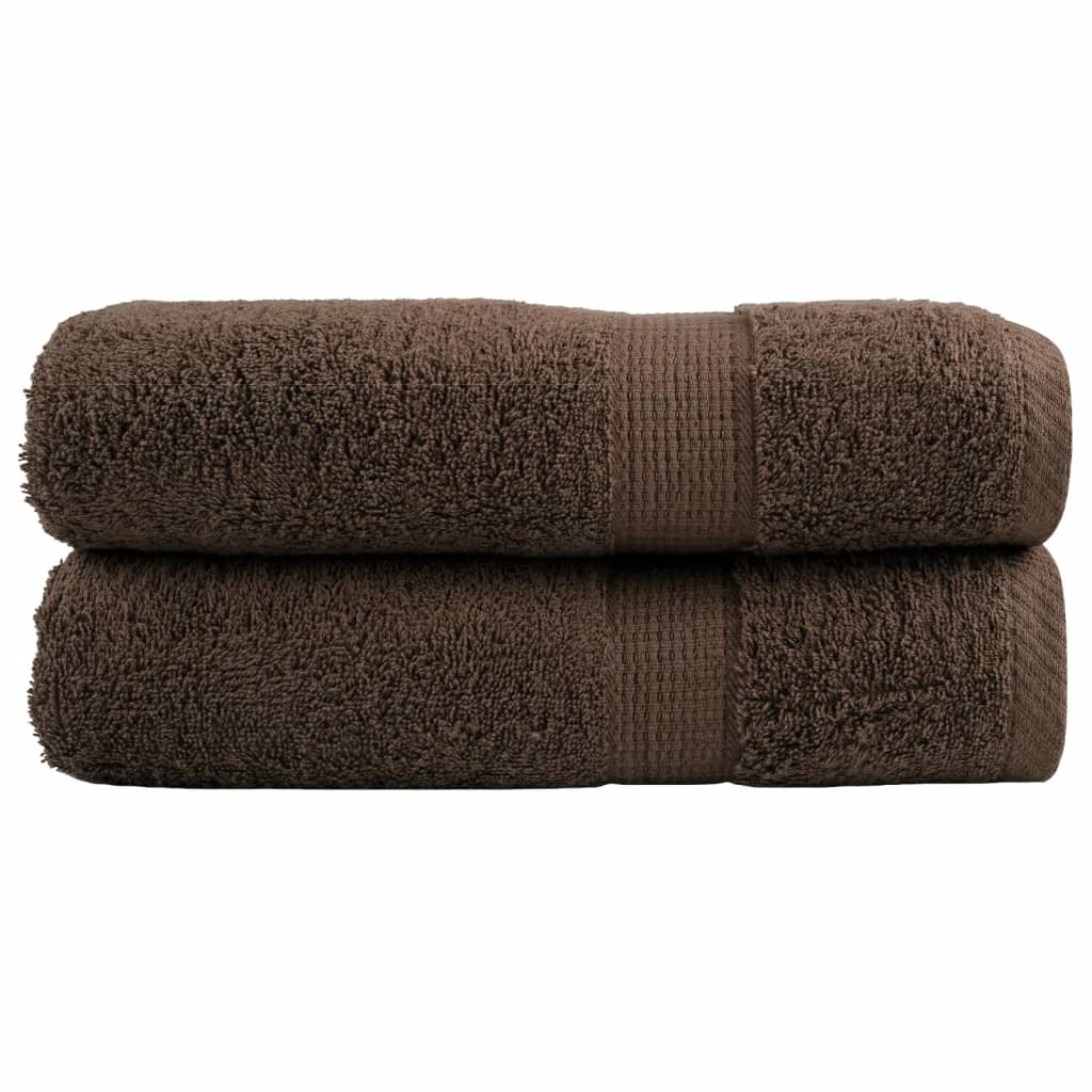 Serviettes De Bain De Qualité Supérieure Solund 10 Pcs Marron