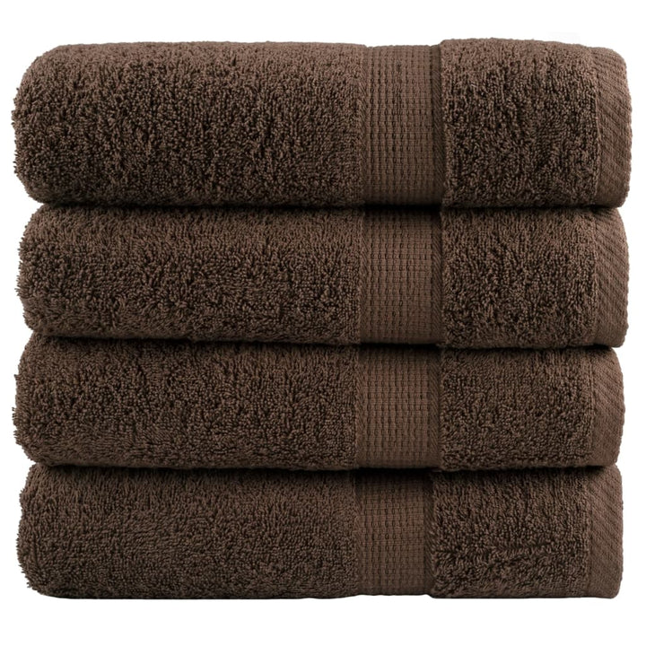 Serviettes De Bain De Qualité Supérieure Solund 10 Pcs Marron