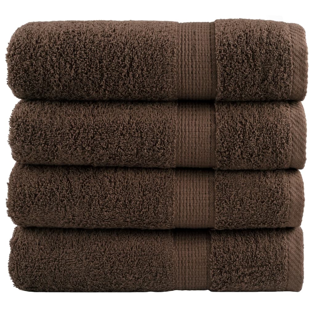 Serviettes De Bain De Qualité Supérieure Solund 10 Pcs Marron
