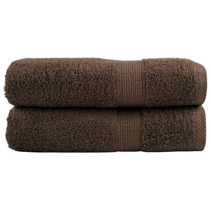 Serviettes De Bain De Qualité Supérieure Solund 10 Pcs Marron