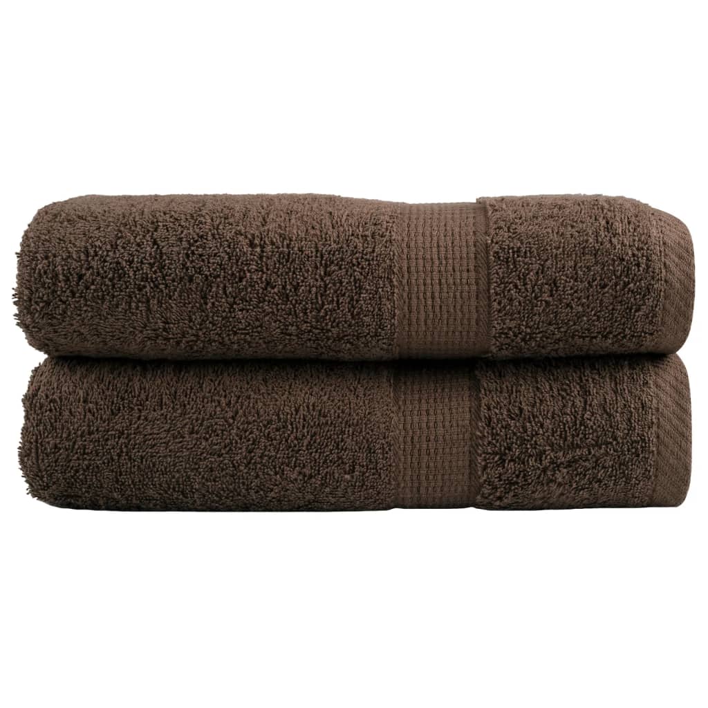 Serviettes De Bain De Qualité Supérieure Solund 10 Pcs Marron