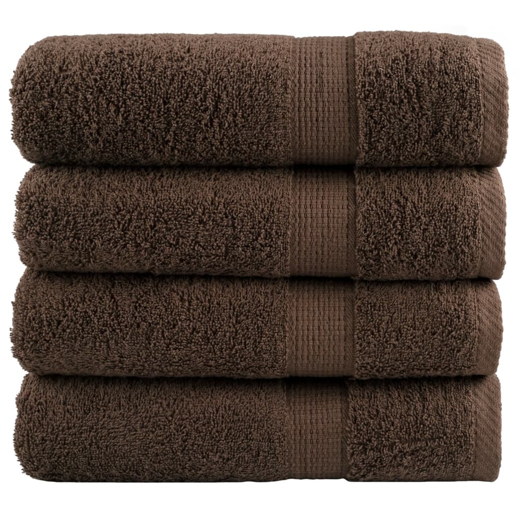 Serviettes De Bain De Qualité Supérieure Solund 10 Pcs Marron