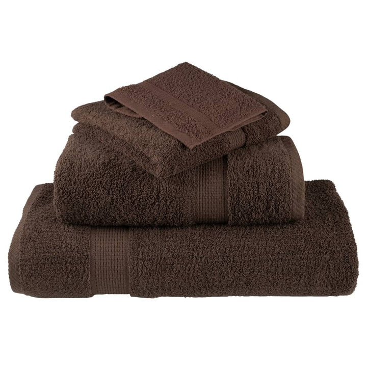 Serviettes De Bain De Qualité Supérieure Solund 10 Pcs Marron