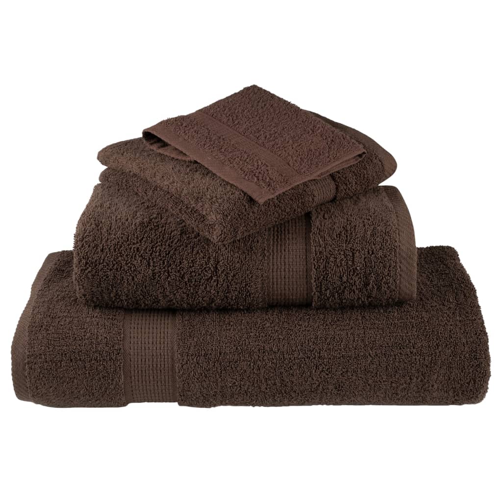 Serviettes De Bain De Qualité Supérieure Solund 10 Pcs Marron