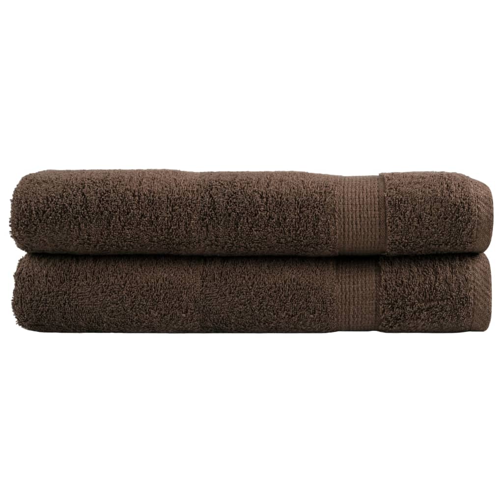 Serviettes De Bain De Qualité Supérieure Solund 10 Pcs Marron