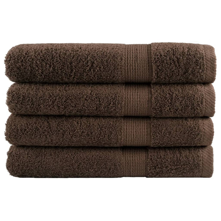 Serviettes De Bain De Qualité Supérieure Solund 10 Pcs Marron