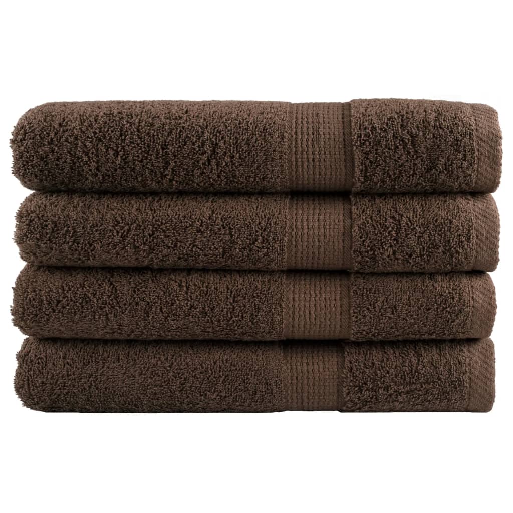 Serviettes De Bain De Qualité Supérieure Solund 10 Pcs Marron