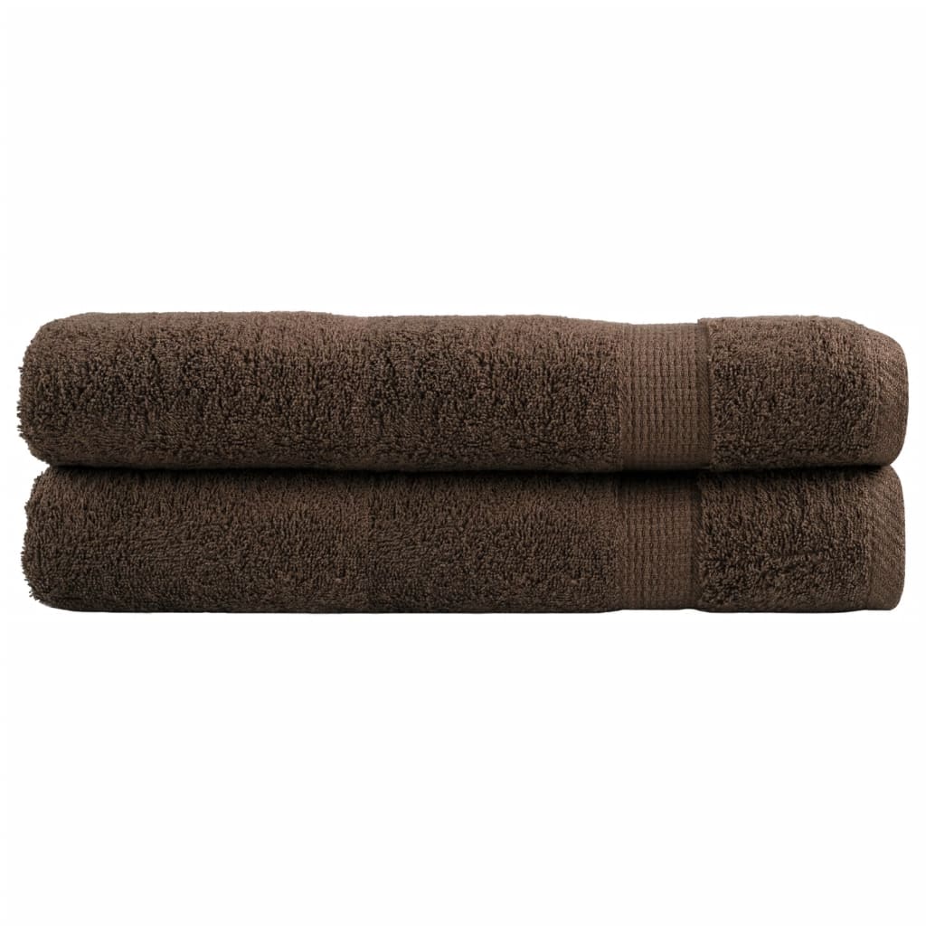Serviettes De Bain De Qualité Supérieure Solund 10 Pcs Marron