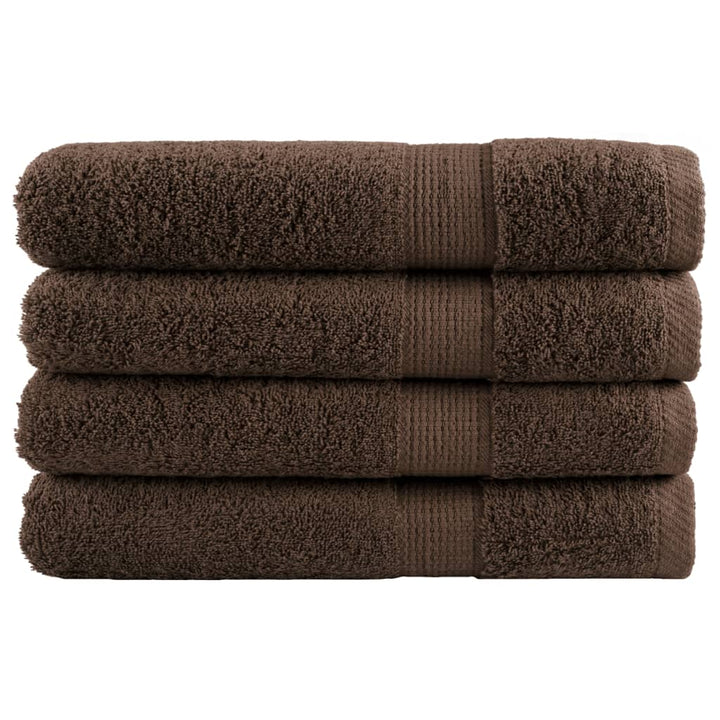 Serviettes De Bain De Qualité Supérieure Solund 10 Pcs Marron
