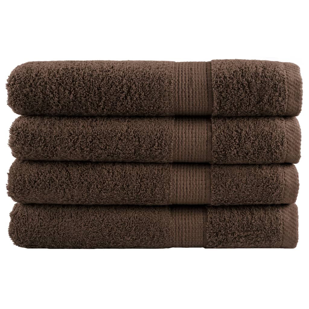 Serviettes De Bain De Qualité Supérieure Solund 10 Pcs Marron