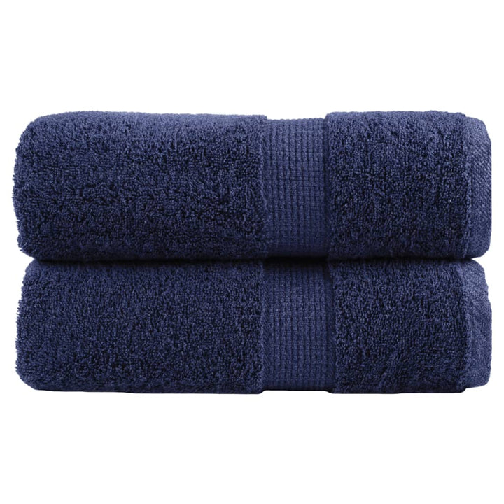 Serviettes De Douche De Qualité Supérieure Solund 10 Pcs Bleu Marine