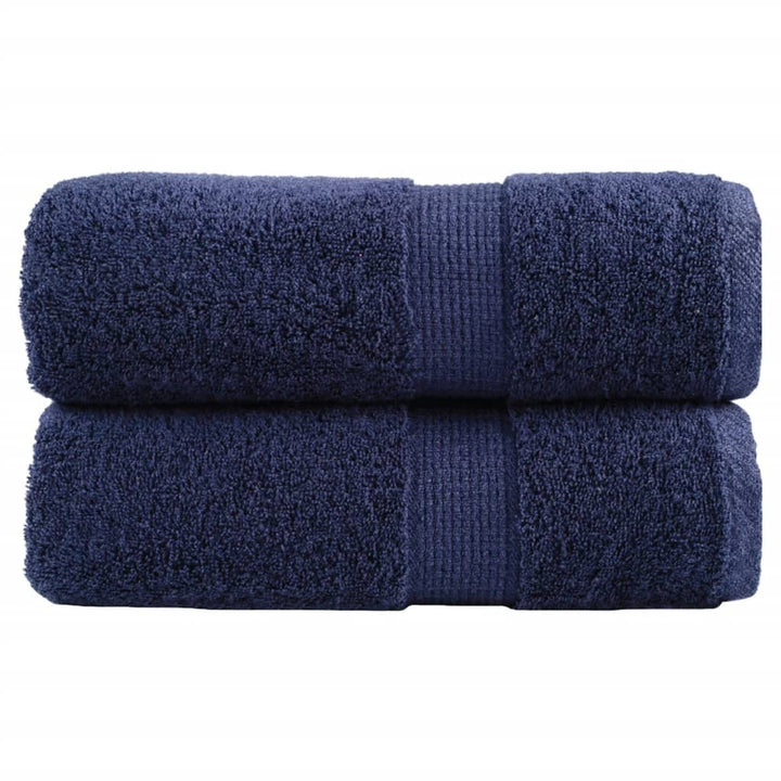 Serviettes De Douche De Qualité Supérieure Solund 10 Pcs Bleu Marine