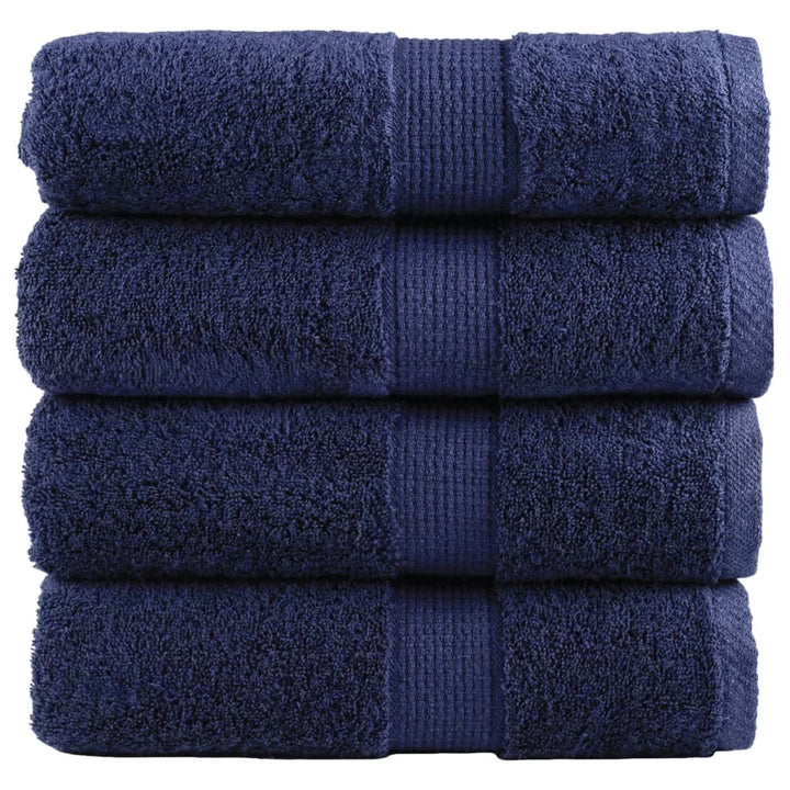 Serviettes De Douche De Qualité Supérieure Solund 10 Pcs Bleu Marine