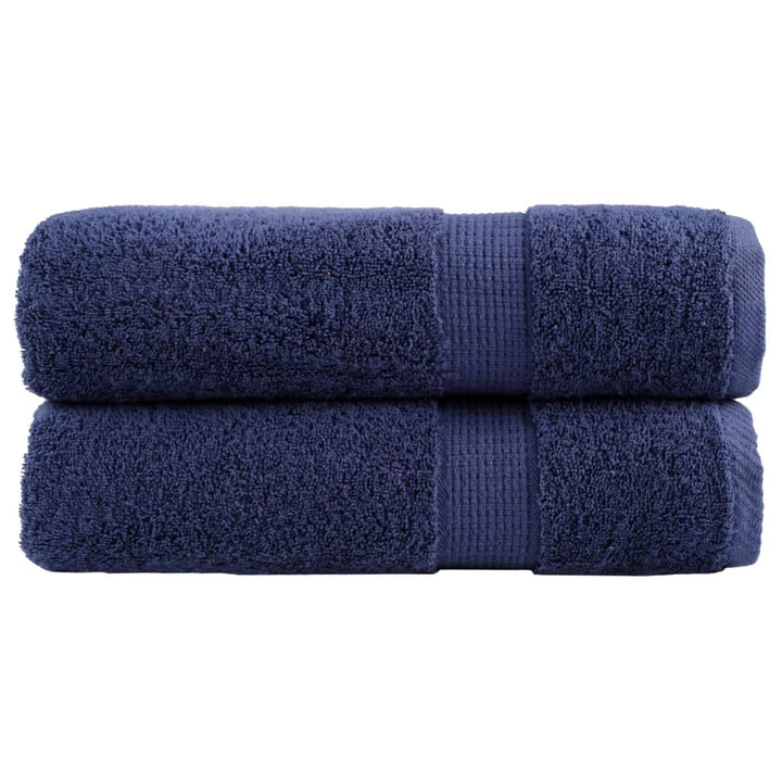 Serviettes De Douche De Qualité Supérieure Solund 10 Pcs Bleu Marine