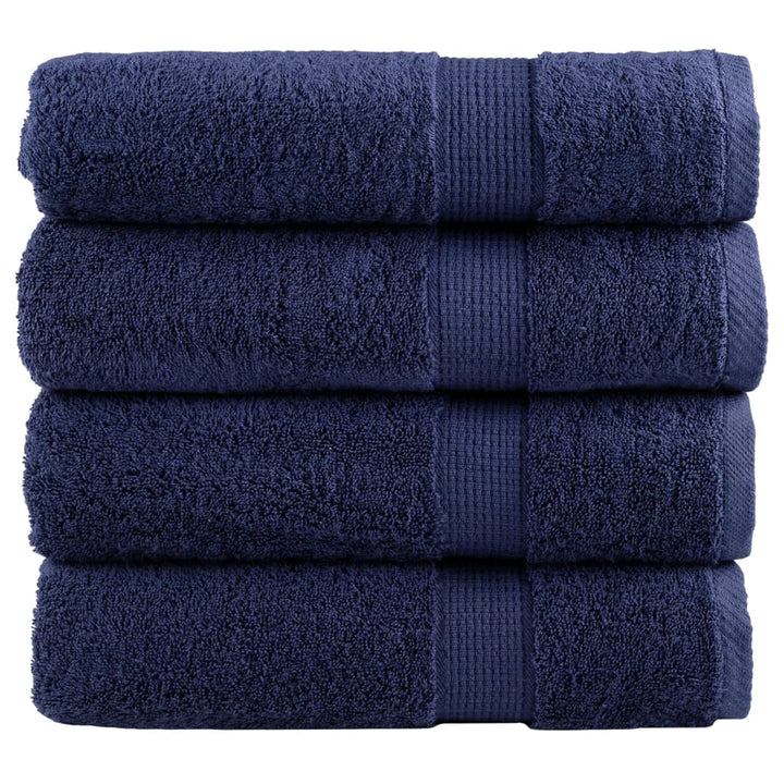 Serviettes De Douche De Qualité Supérieure Solund 10 Pcs Bleu Marine