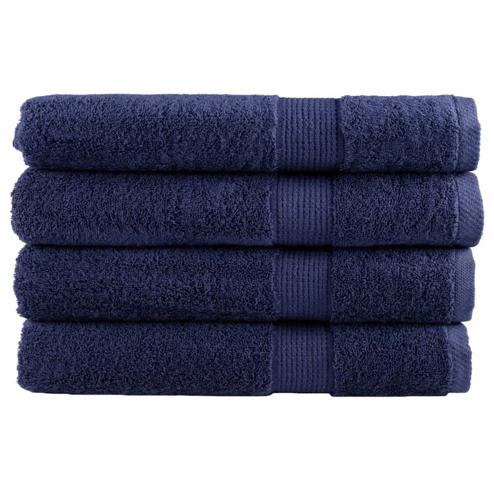 Serviettes De Douche De Qualité Supérieure Solund 10 Pcs Bleu Marine