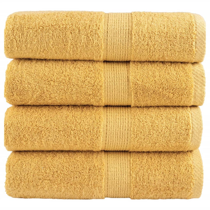 Serviettes De Bain De Qualité Supérieure Solund 2 Pcs Doré