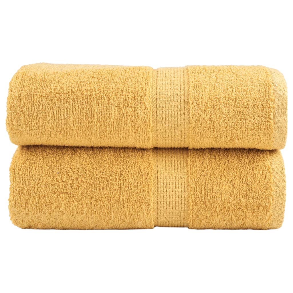 Serviettes De Bain De Qualité Supérieure Solund 2 Pcs Doré