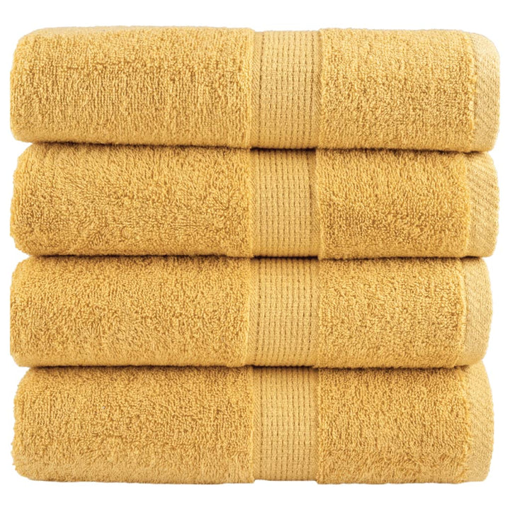 Serviettes De Bain De Qualité Supérieure Solund 2 Pcs Doré