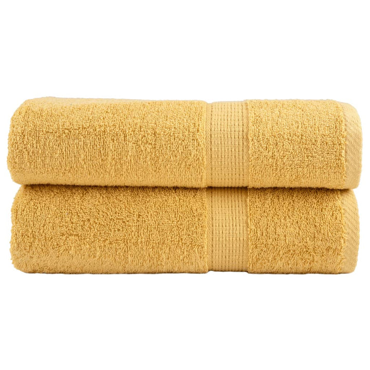 Serviettes De Bain De Qualité Supérieure Solund 2 Pcs Doré