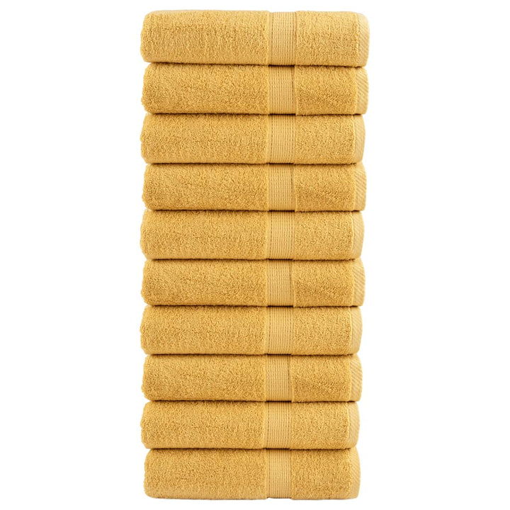 Serviettes De Bain De Qualité Supérieure Solund 2 Pcs Doré