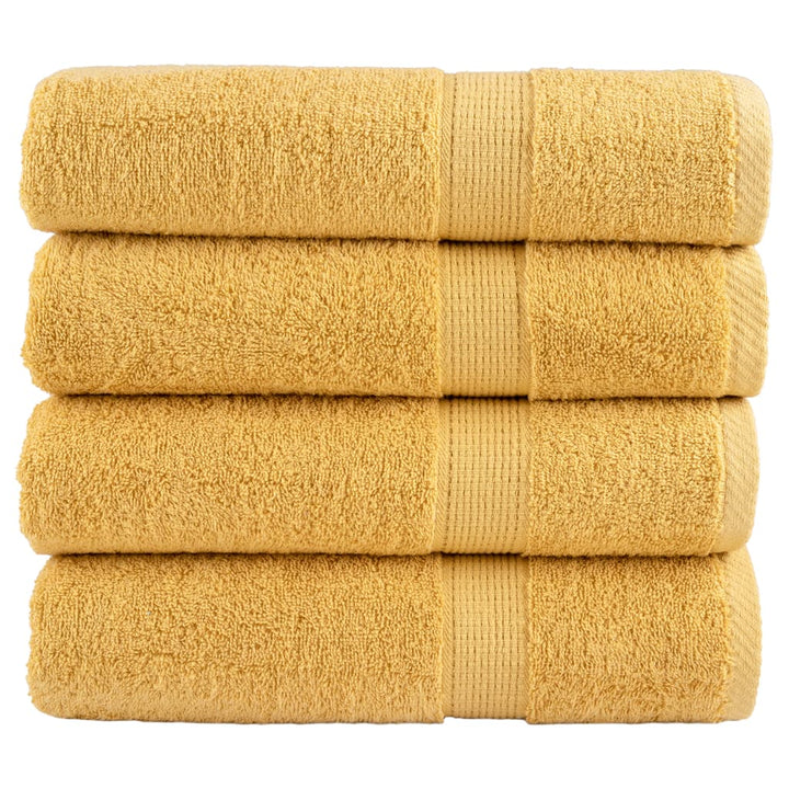 Serviettes De Bain De Qualité Supérieure Solund 2 Pcs Doré