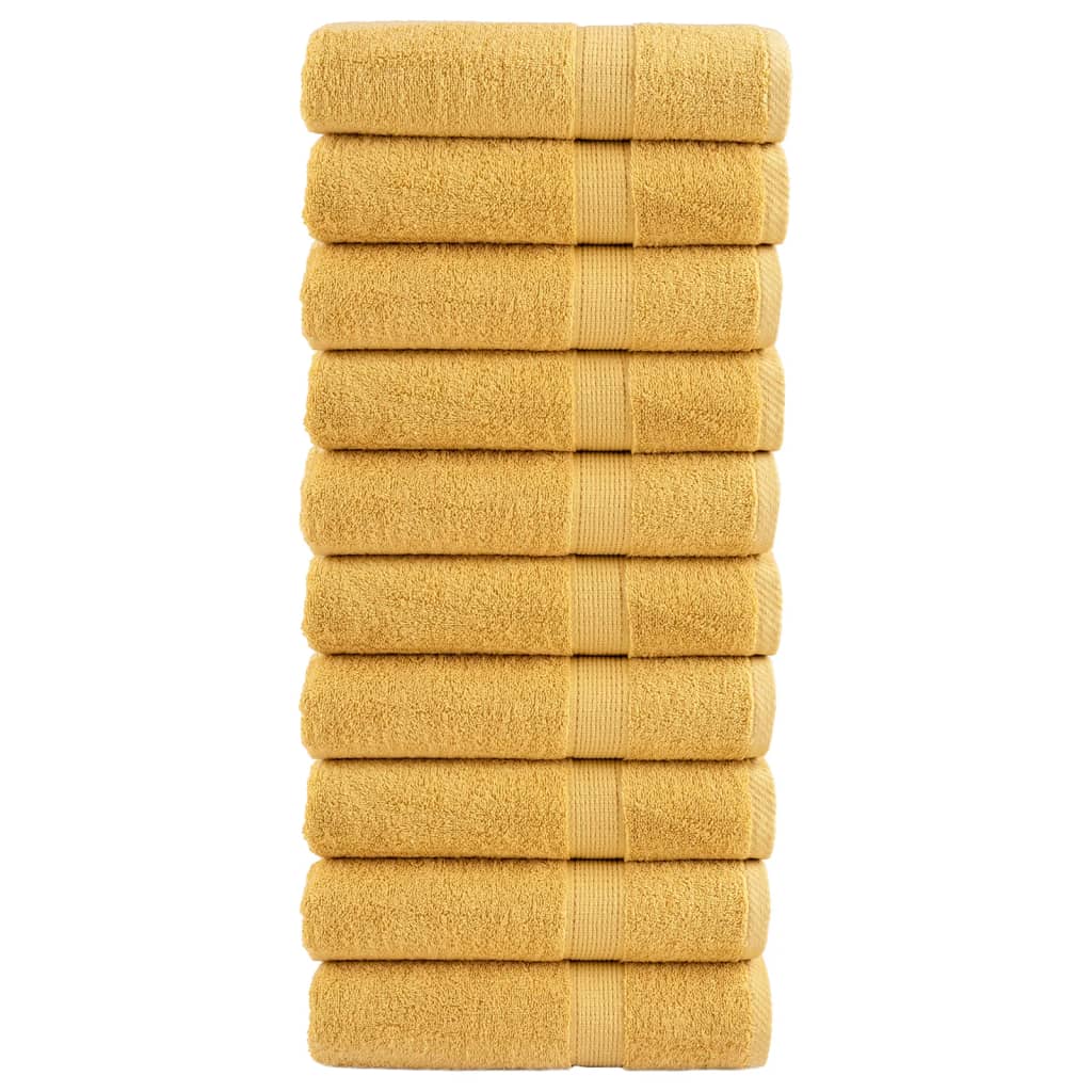 Serviettes De Bain De Qualité Supérieure Solund 2 Pcs Doré
