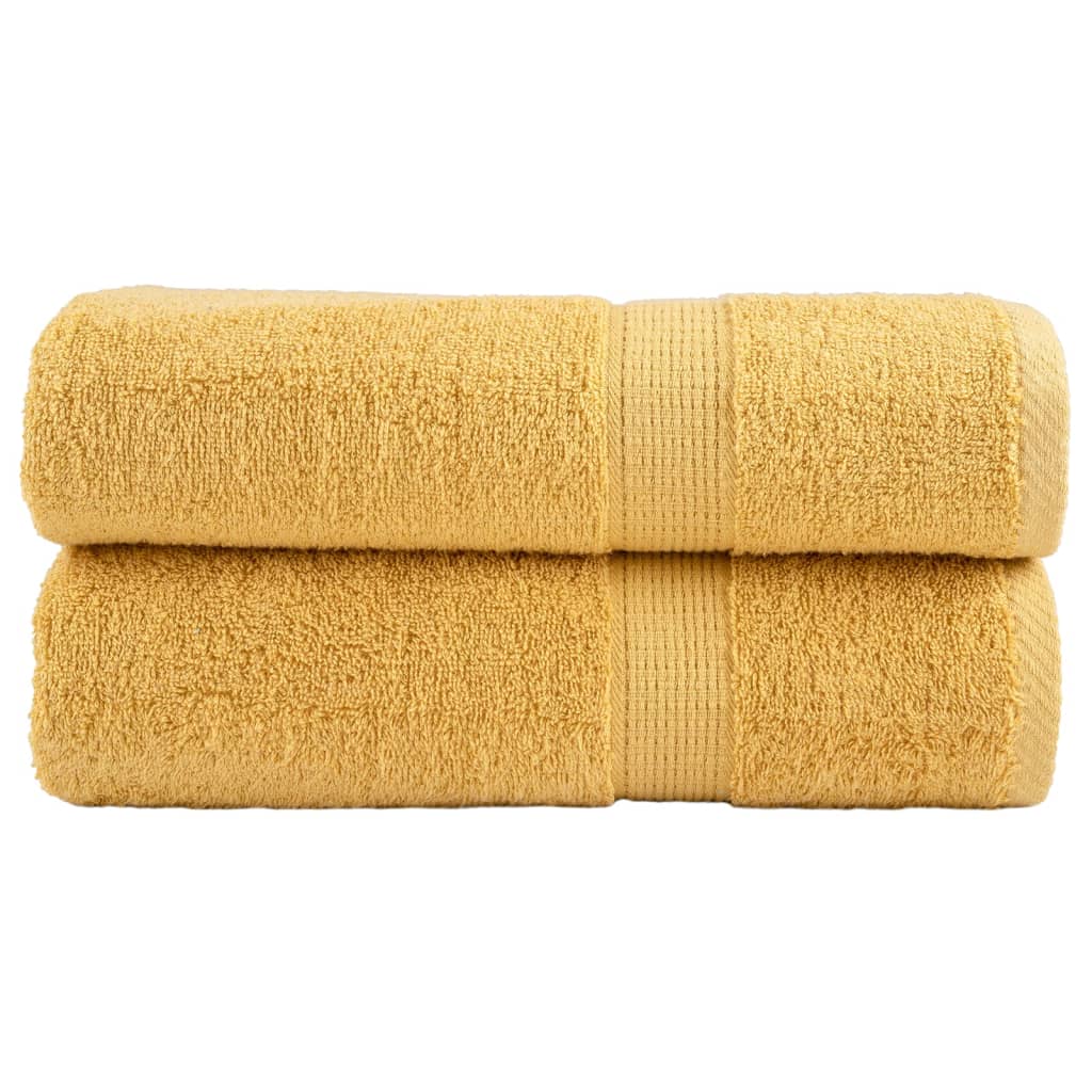 Serviettes De Bain De Qualité Supérieure Solund 2 Pcs Doré