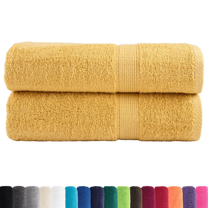 Serviettes De Bain De Qualité Supérieure Solund 2 Pcs Doré