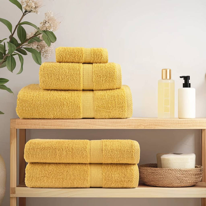 Serviettes De Bain De Qualité Supérieure Solund 2 Pcs Doré