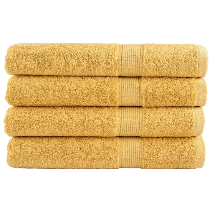 Serviettes De Bain De Qualité Supérieure Solund 2 Pcs Doré