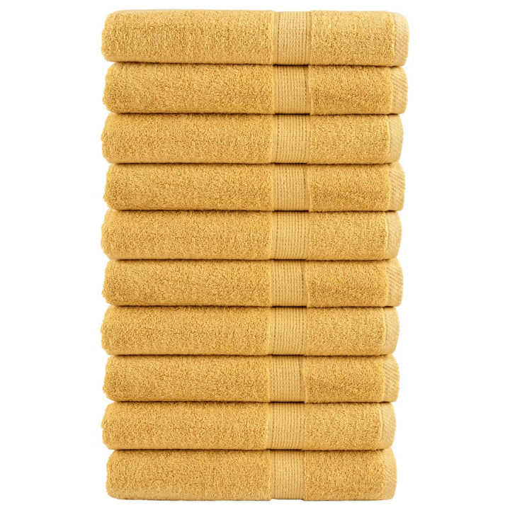 Serviettes De Bain De Qualité Supérieure Solund 2 Pcs Doré