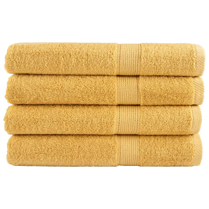 Serviettes De Bain De Qualité Supérieure Solund 2 Pcs Doré