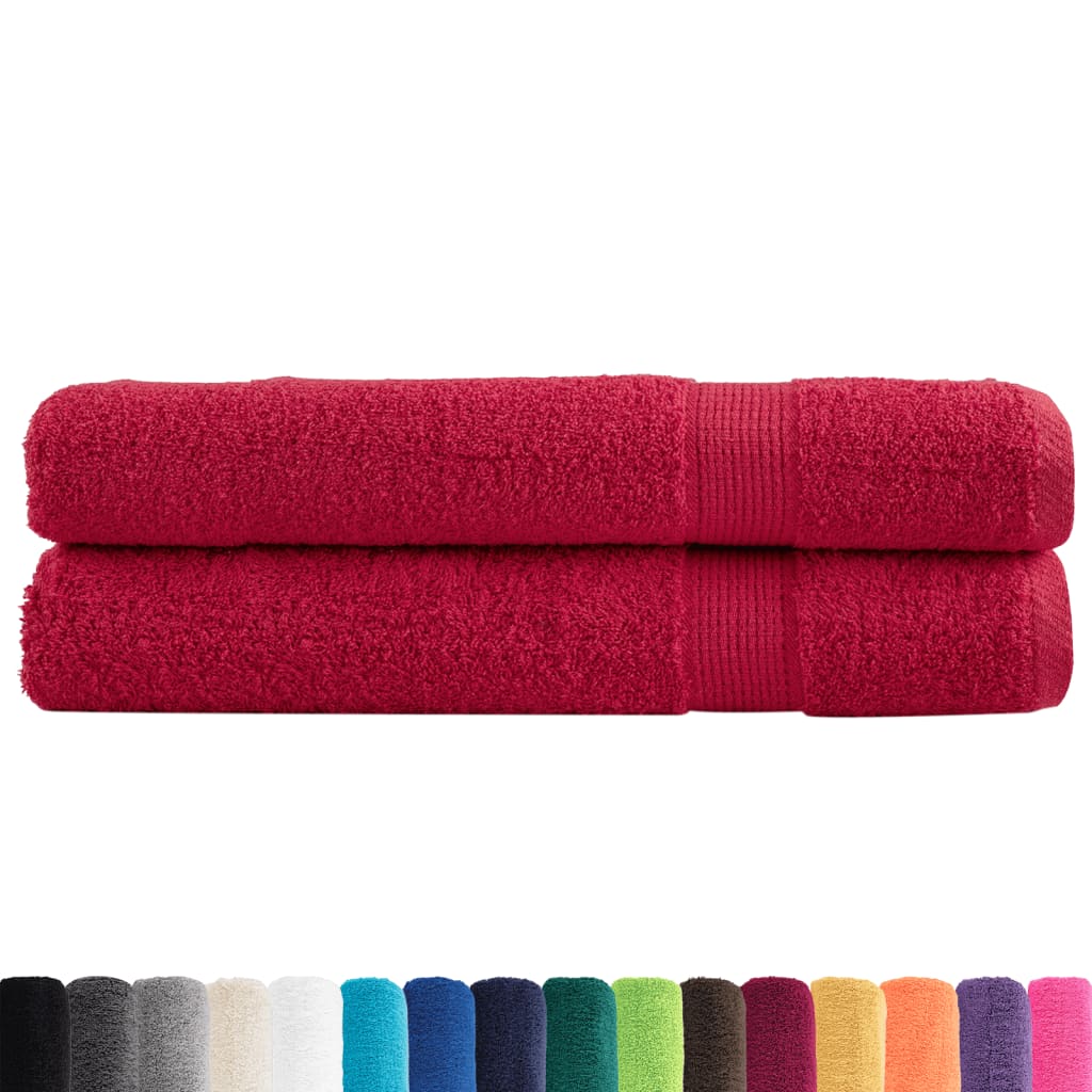 Serviettes De Sauna De Qualité Supérieure Solund 2 Pcs Rouge