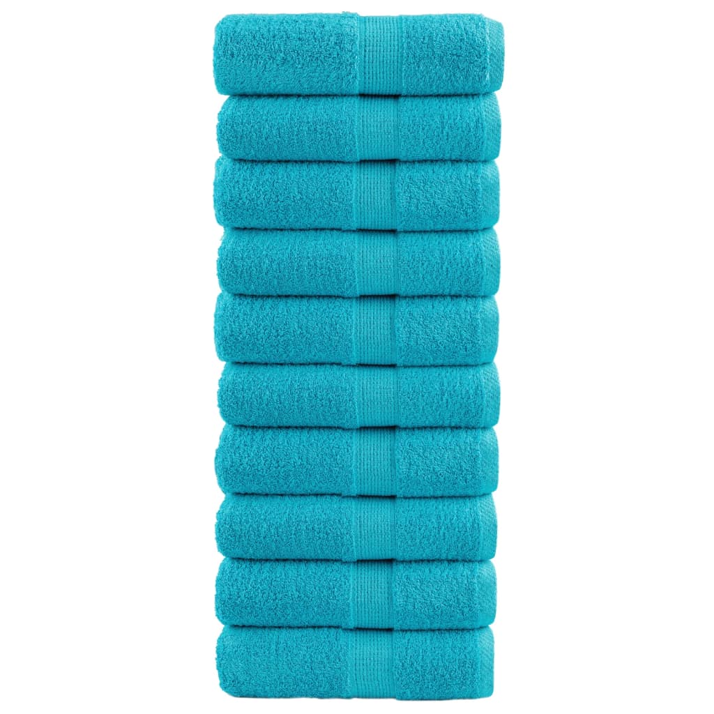 Serviettes De Douche De Qualité Supérieure Solund 10 Pcs Turquoise