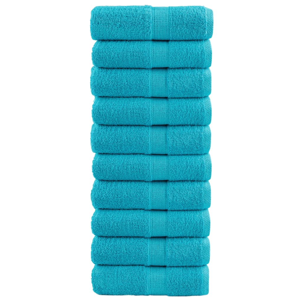 Serviettes De Douche De Qualité Supérieure Solund 10 Pcs Turquoise
