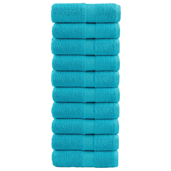 Serviettes De Douche De Qualité Supérieure Solund 10 Pcs Turquoise