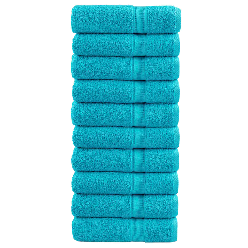 Serviettes De Douche De Qualité Supérieure Solund 10 Pcs Turquoise