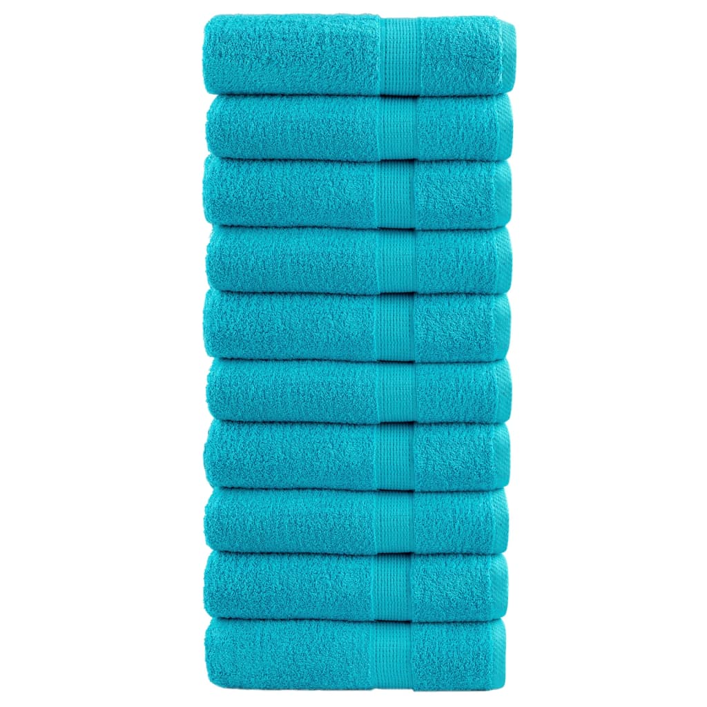 Serviettes De Douche De Qualité Supérieure Solund 10 Pcs Turquoise