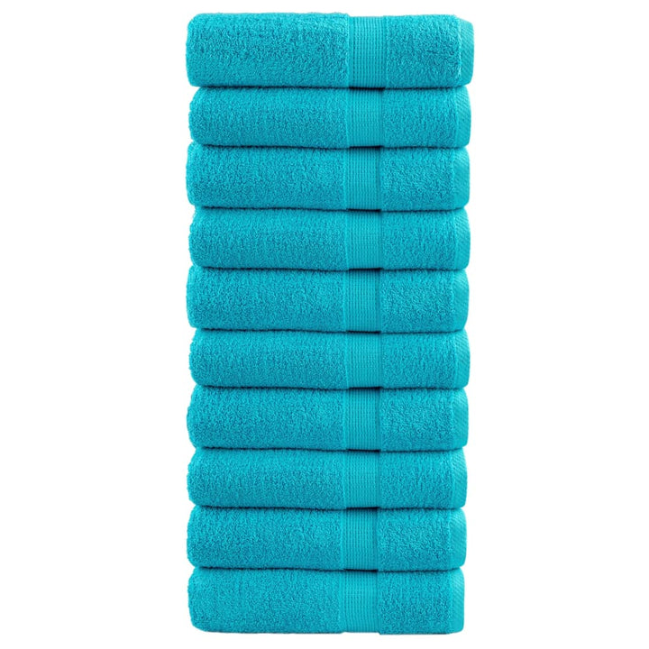 Serviettes De Douche De Qualité Supérieure Solund 10 Pcs Turquoise