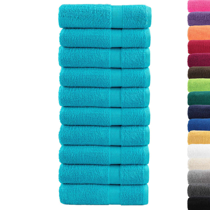 Serviettes De Douche De Qualité Supérieure Solund 10 Pcs Turquoise