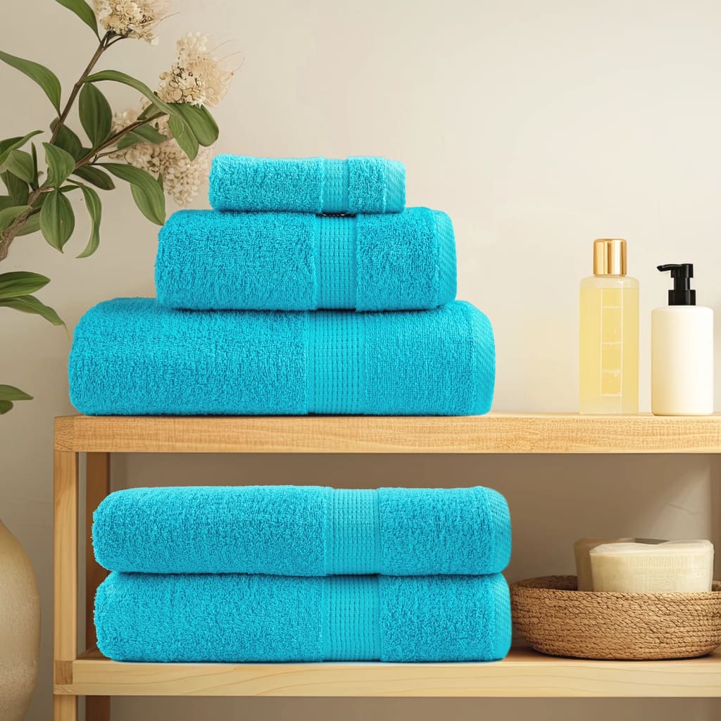 Serviettes De Douche De Qualité Supérieure Solund 10 Pcs Turquoise