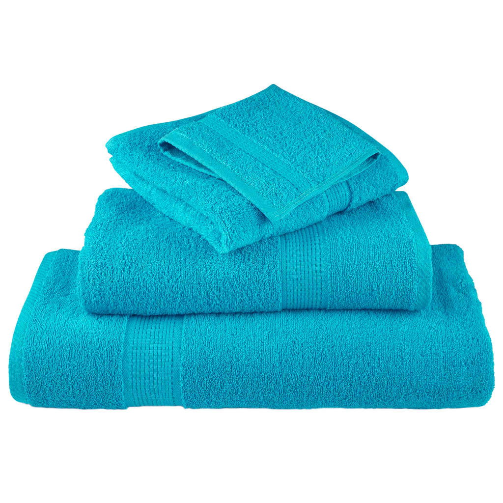 Serviettes De Douche De Qualité Supérieure Solund 10 Pcs Turquoise