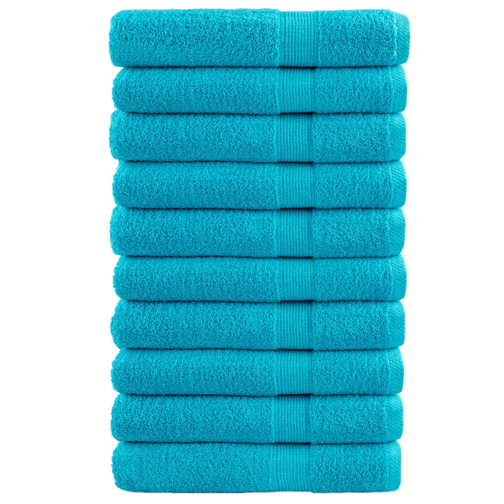 Serviettes De Douche De Qualité Supérieure Solund 10 Pcs Turquoise