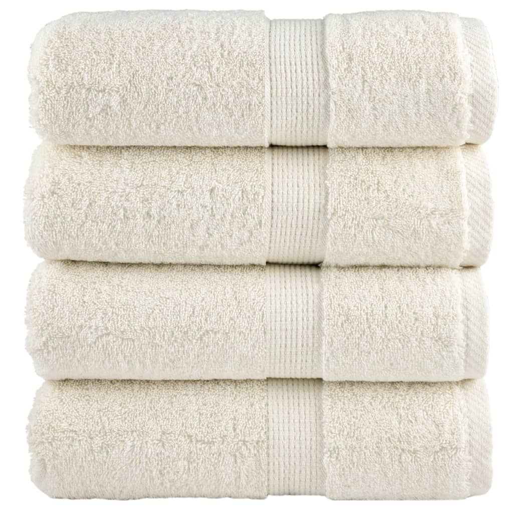 Serviettes De Bain De Qualité Supérieure Solund 10 Pcs 600G/M² Crème